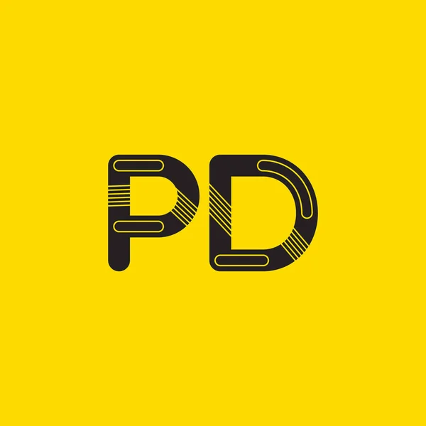 Pd verbundene Buchstaben Logo — Stockvektor