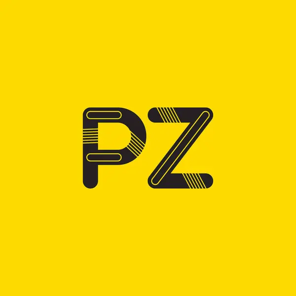 Pz verbundene Buchstaben Logo — Stockvektor