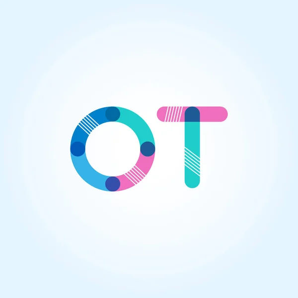 Логотип букв OT — стоковый вектор