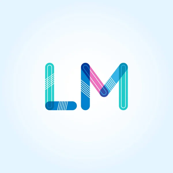 Logotipo de letras conectadas LM — Vector de stock