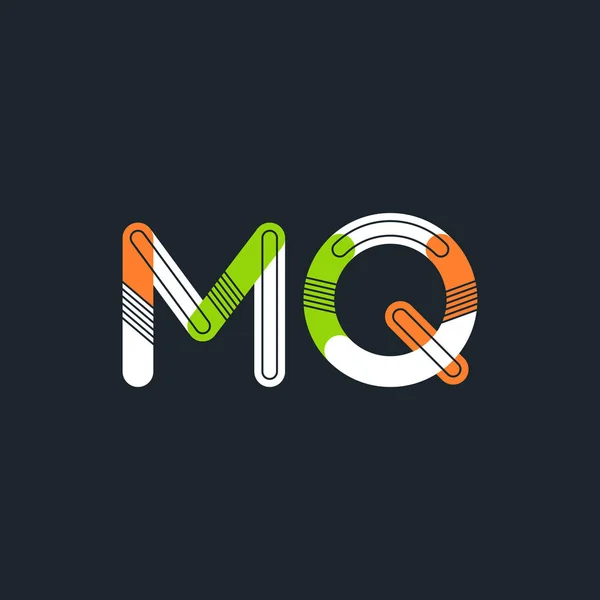 Logo de letras conectadas MQ — Vector de stock