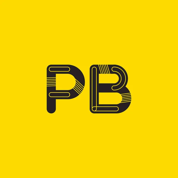 PB ansluten bokstäver logotyp — Stock vektor