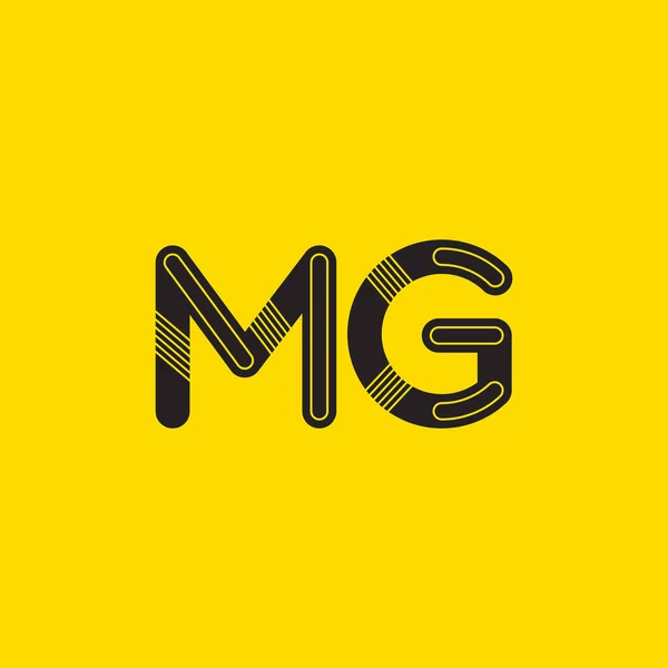 MG letras conectadas logo — Vector de stock