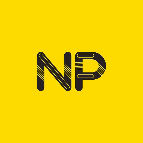 NP letras conectadas logotipo — Vetor de Stock