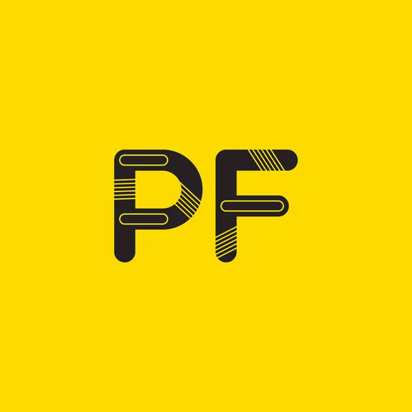 Pf 连接字母徽标 — 图库矢量图片