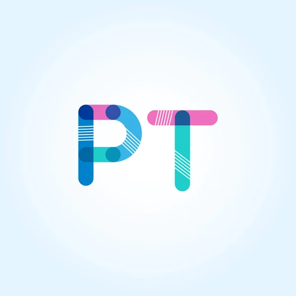 PT harf logo bağlı — Stok Vektör