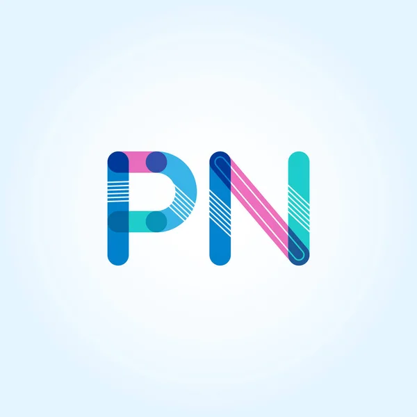 Bağlı Pn harfleri logosu — Stok Vektör