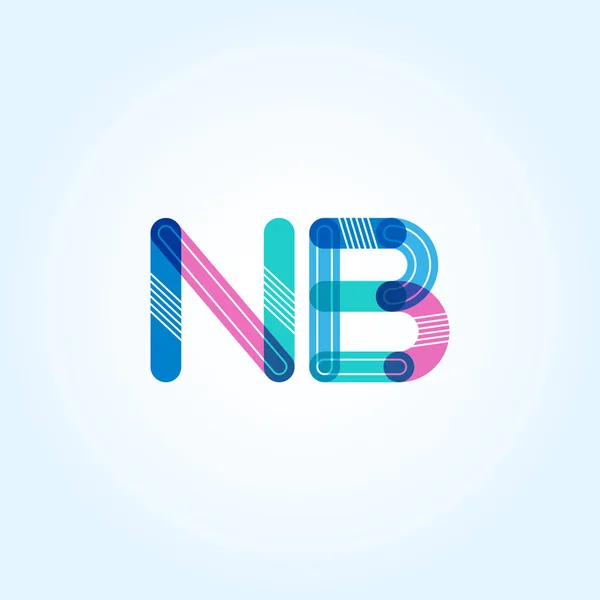 Логотип підключених літер NB — стоковий вектор