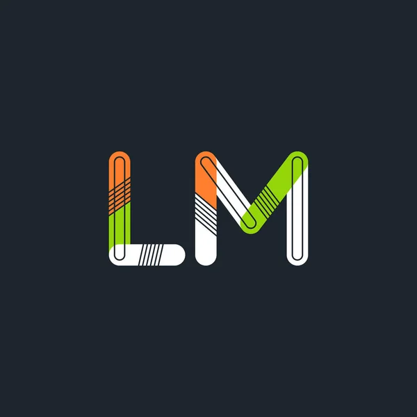 Logotipo de letras conectadas LM — Vector de stock