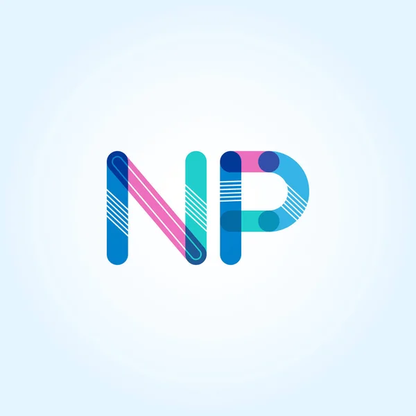 NP connected letters logo — Stock Vector