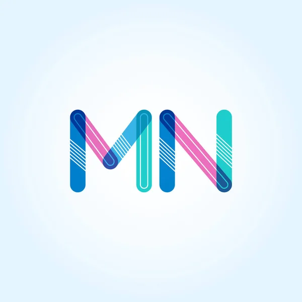 Logo de letras conectadas MN — Vector de stock