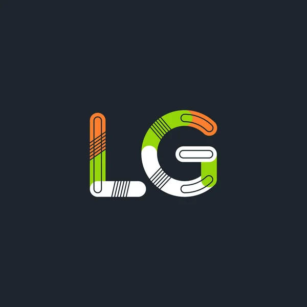 LG ansluten bokstäver logotyp — Stock vektor