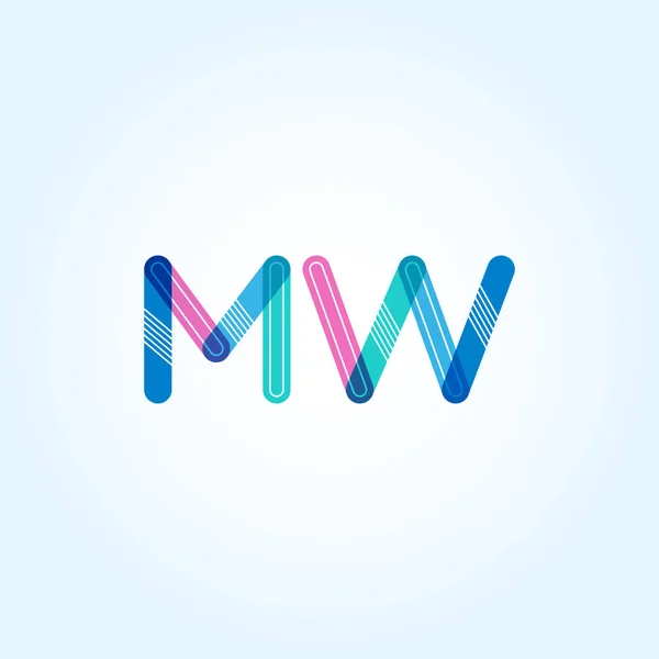Mw 连接字母徽标 — 图库矢量图片