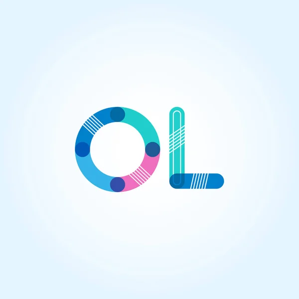 Логотип букв OL — стоковый вектор