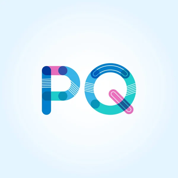 PQ connected letters logo — Stock Vector