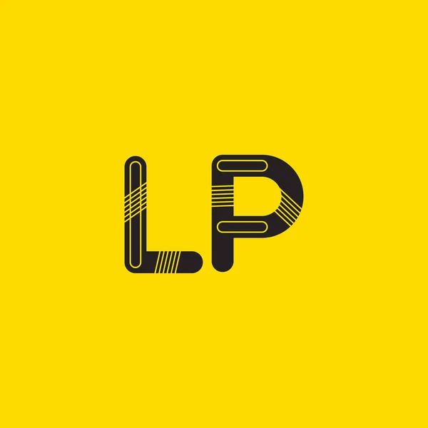 Logo litery LP podłączony — Wektor stockowy