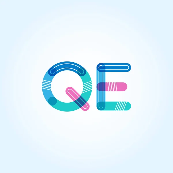 Буквы, связанные с QE — стоковый вектор