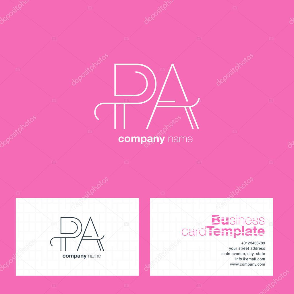 PA Letters Logo Business Card