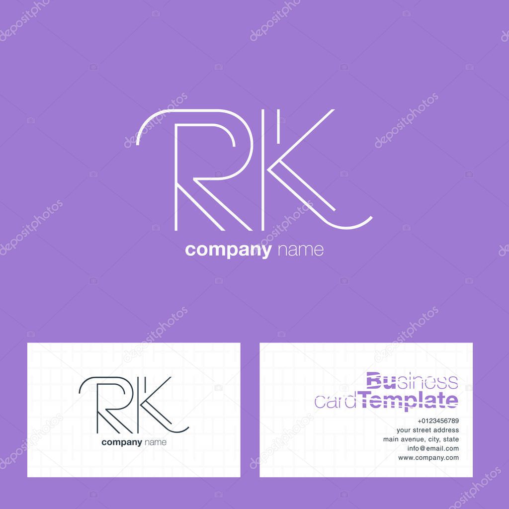 RK Letters Logo Business Card