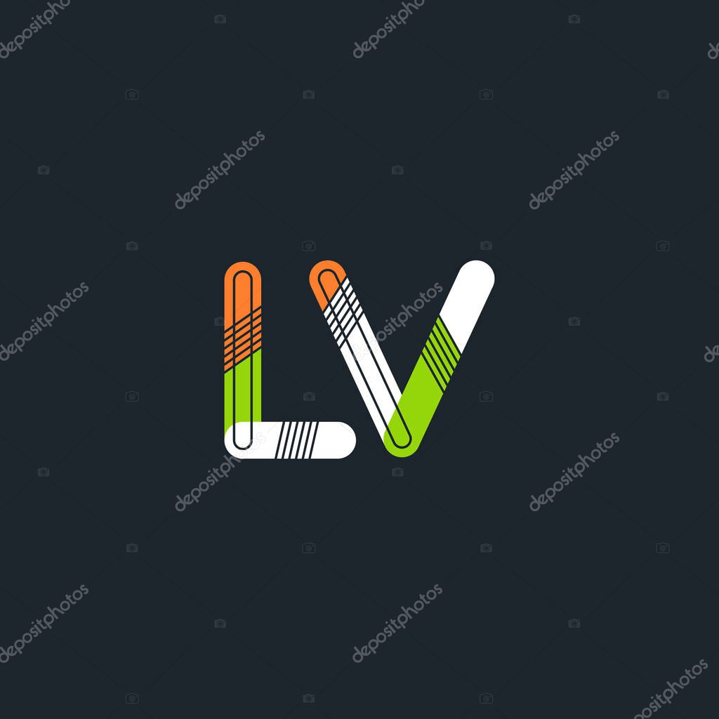 LV connected letters Company Logo template. Vector illustration, corporate identity