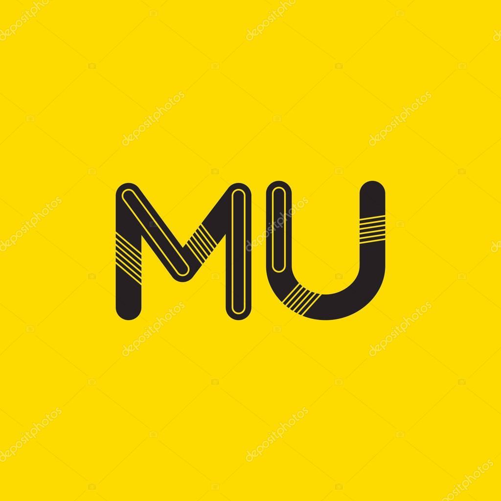 MU connected letters Company Logo template. Vector illustration, corporate identity