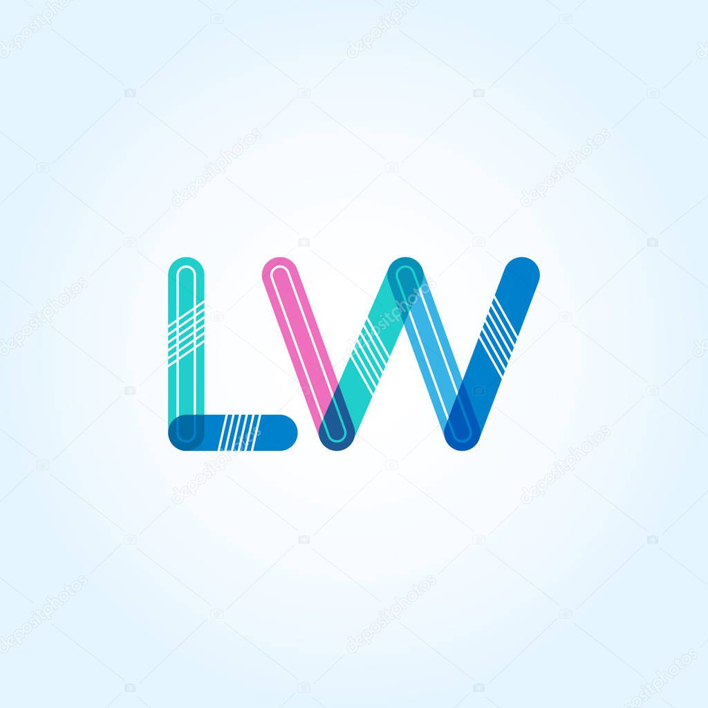 LW connected letters Company Logo template. Vector illustration, corporate identity