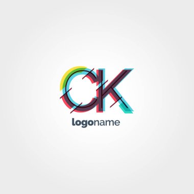 CK multicolour harf logo