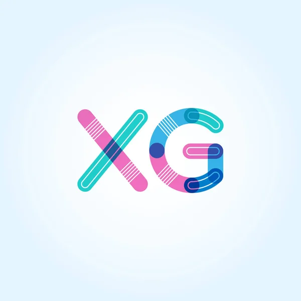 Logo de letras conectadas XG — Vector de stock
