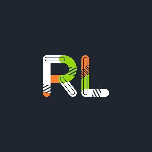 Rl 接続文字ロゴ — ストックベクタ