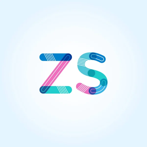 ZS Cartas Logo Tarjeta de visita — Vector de stock