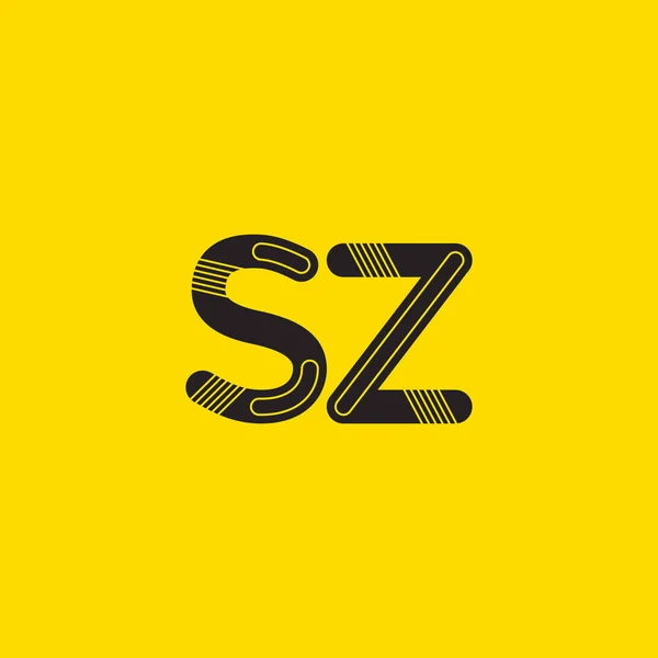 Bağlı Sz harf logo — Stok Vektör