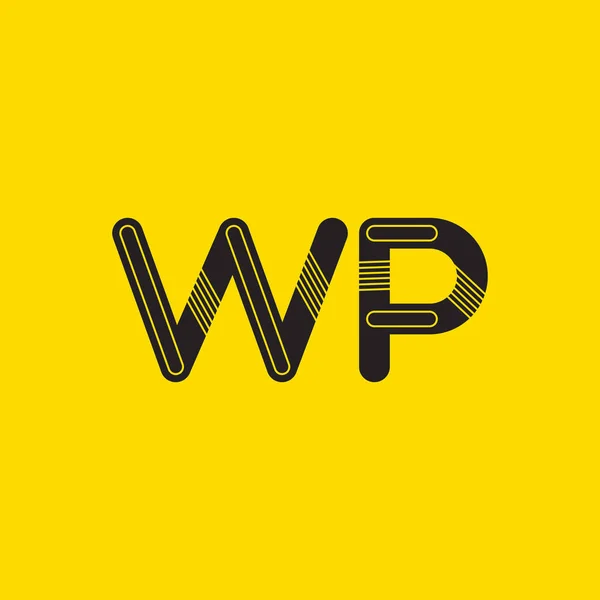 Lettere WP Logo Biglietto da visita — Vettoriale Stock