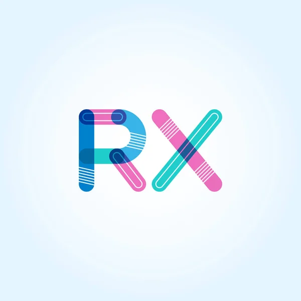 RX verbonden brieven logo — Stockvector