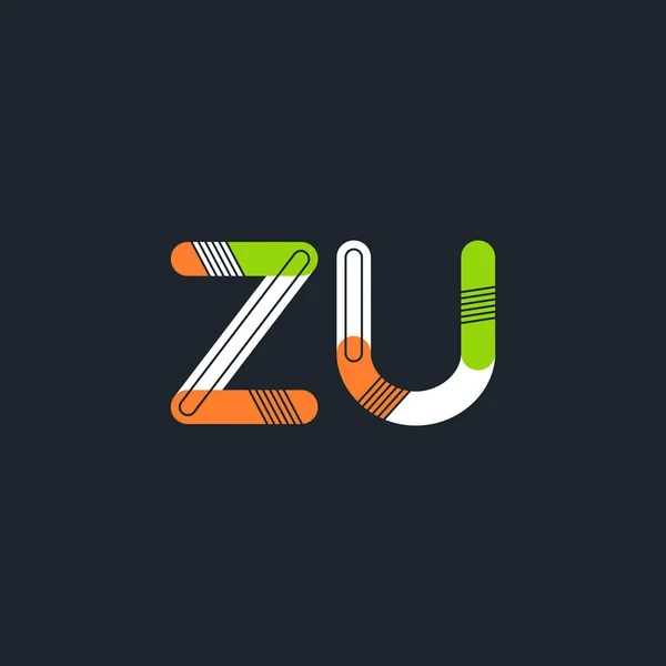 Zu Letters Logo visitekaartje — Stockvector