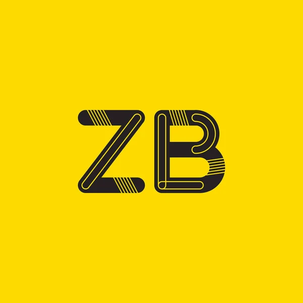 ZB Cartas Logo Tarjeta de visita — Vector de stock