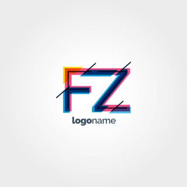 FZ multicolour harf logo
