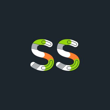 Bağlı ss harf logo