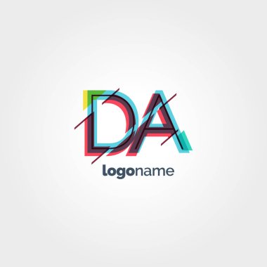 Da multicolour harf logo