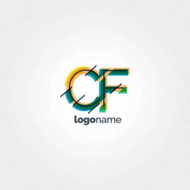 CF multicolour harf logo