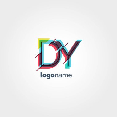 Dy multicolour harf logo