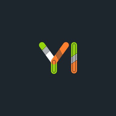 Bağlı Yi harf logo