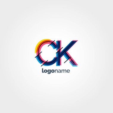 CK multicolour harf logo