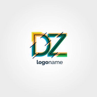 DZ multicolour harf logo