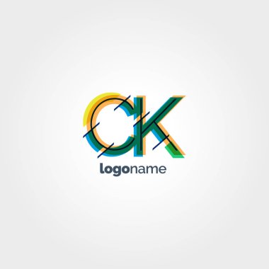 CK multicolour harf logo