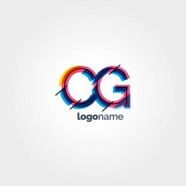 CG multicolour harf logo
