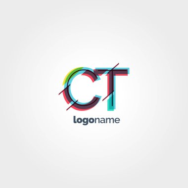 CT multicolour harf logo