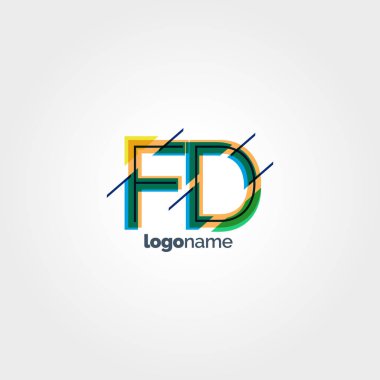 FD çok renkli logo harfleri