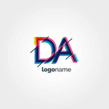 Da multicolour harf logo