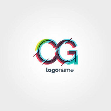 CG multicolour harf logo