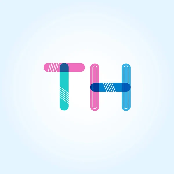 Logo th připojeny písmena — Stockový vektor